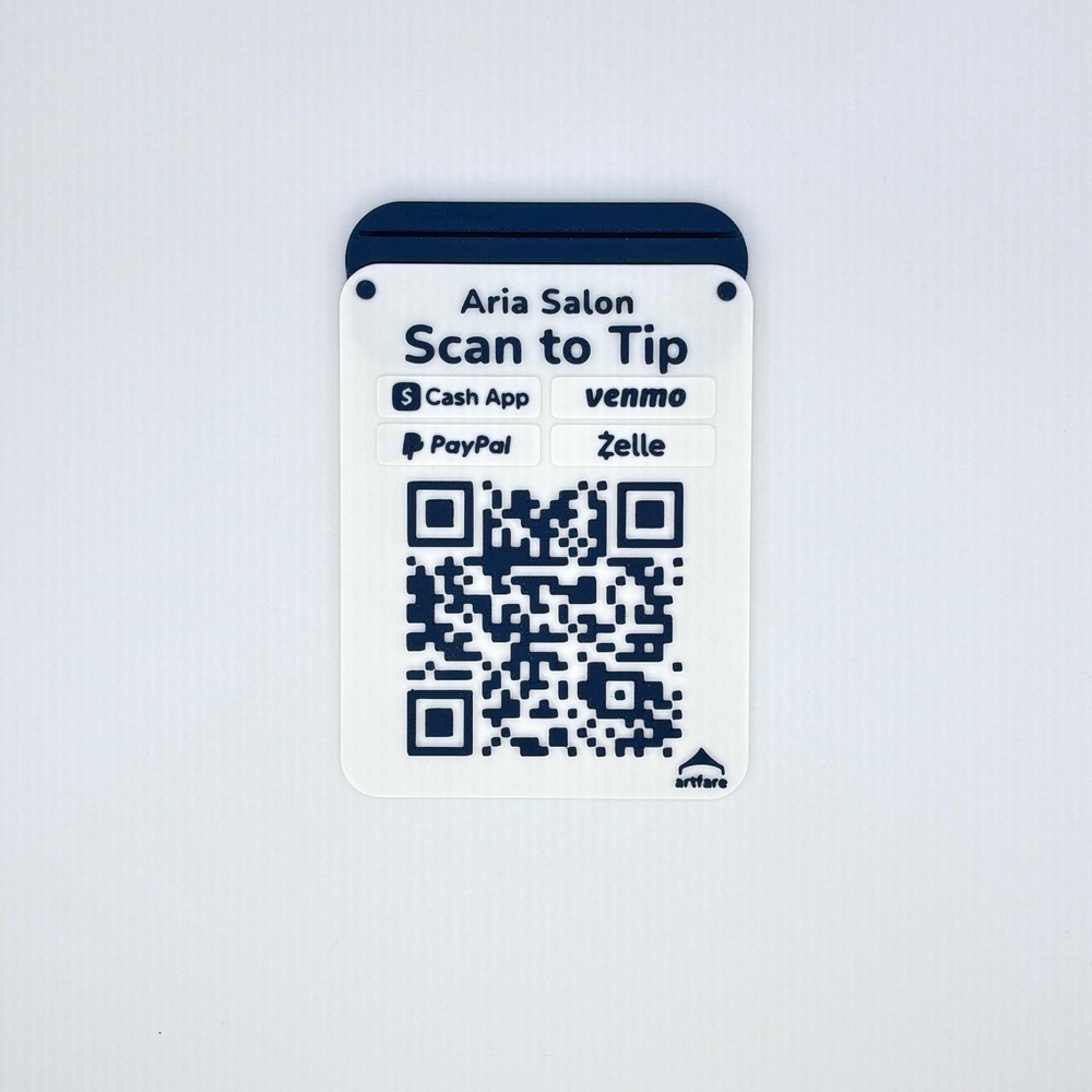 Thin QR Code Payment Sign - Artfare Micro