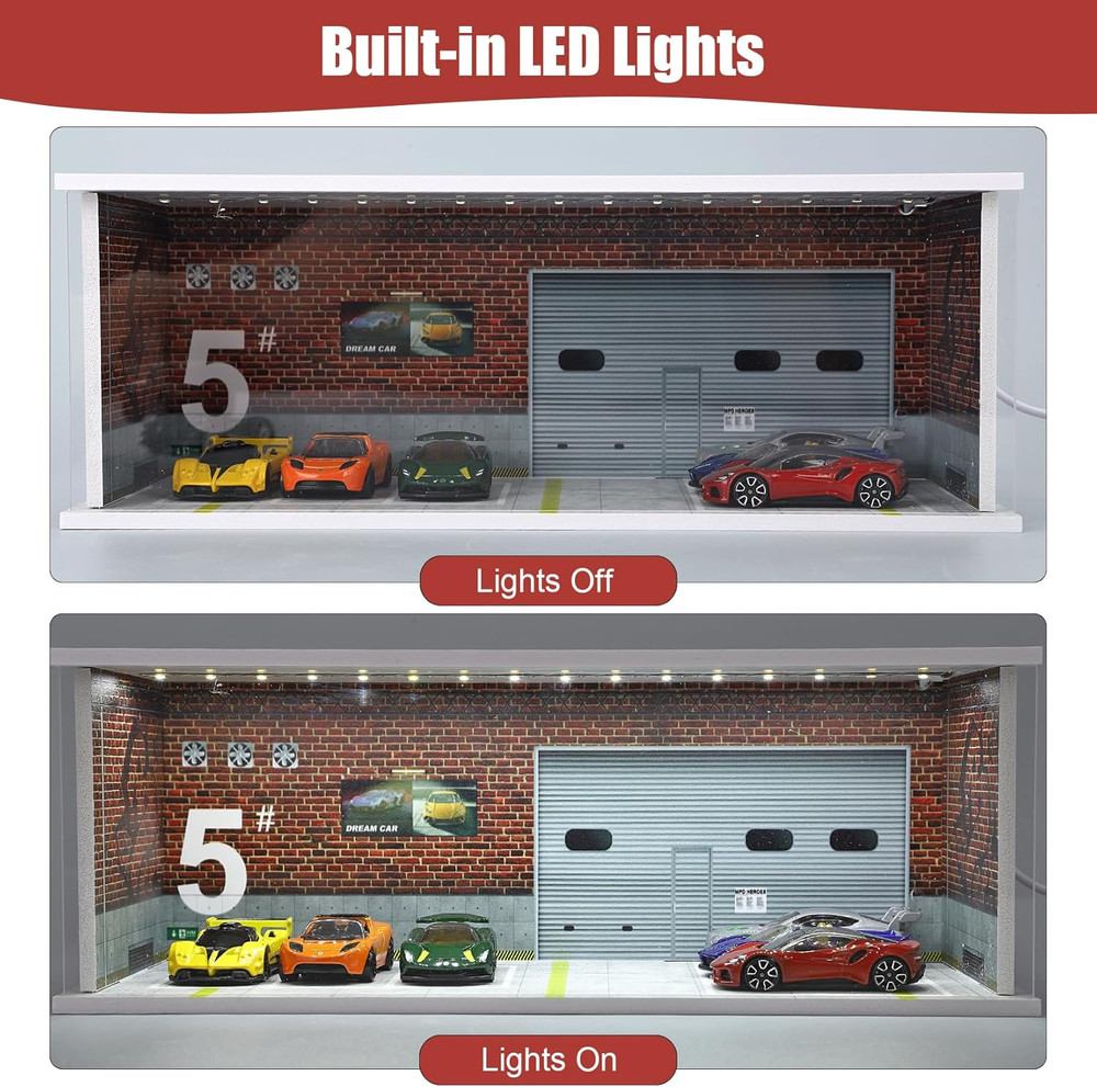 Display Case for Hot Wheels: Stackable Parking Garage for 1/64 Scale Matchbox To