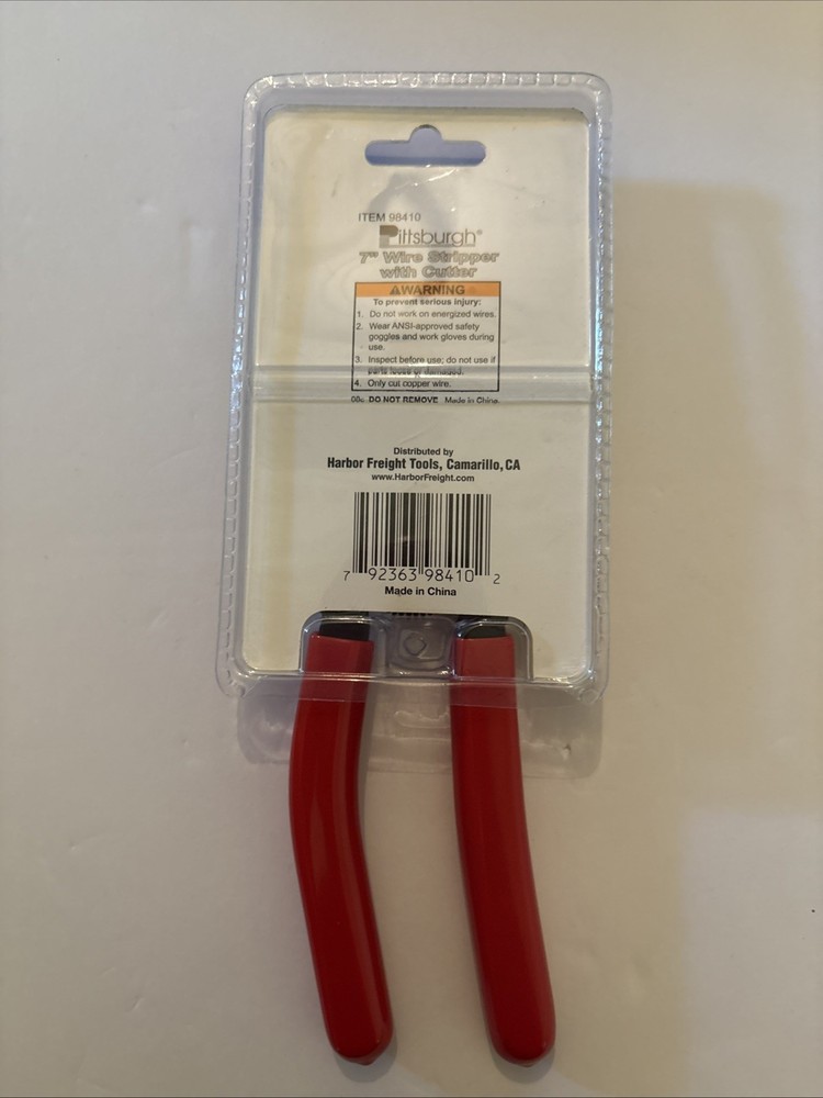NEW PITTSBURGH 7" WIRE STRIPPERS AND CUTTER 98410 NIP