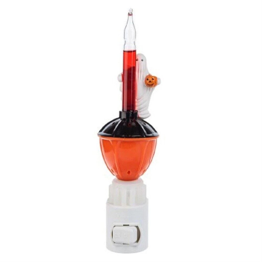 Ganz Lights in the Night Halloween Nightlight ghost w pumpkin