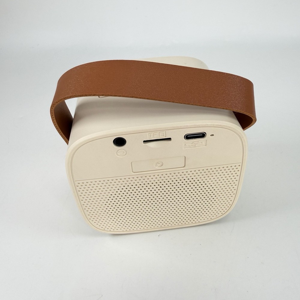 Karaoke Machine M1 Mini Speaker Only Tan with Leather Strap