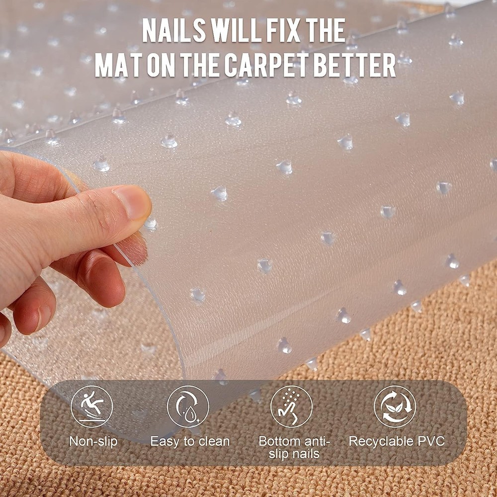 Carpet Protector for Pets Cat Scratch Guard Mat Under Door 3.6 FT Plastic