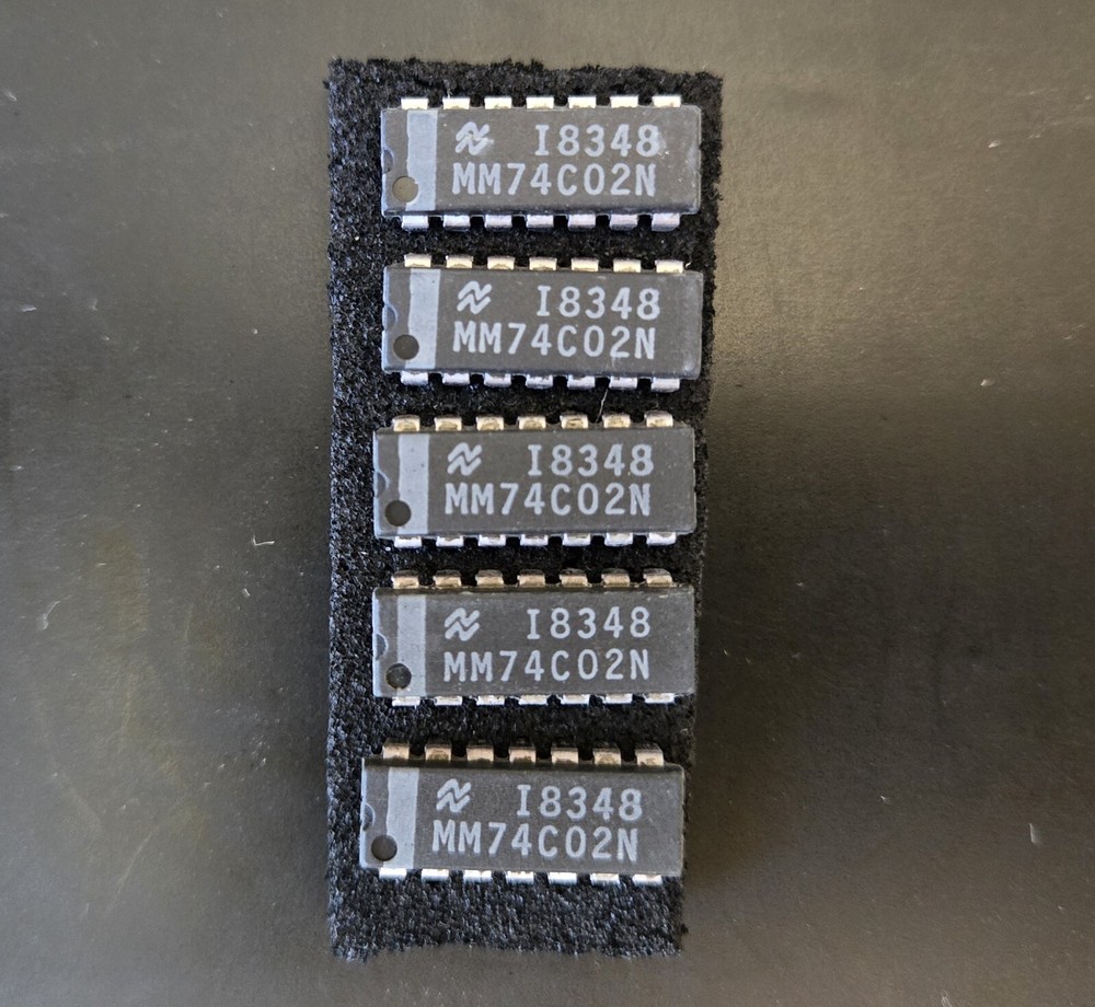 5PCS National Semiconductor MM74C02N IC Quad 2-Input NOR Gate 14DIP
