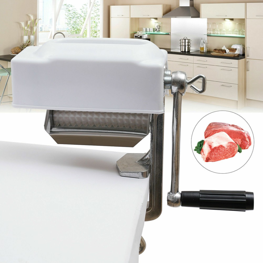 Meat Tenderizer Hand Crank Flatten butchers Tool Cuber Steak Machine KitchenTool