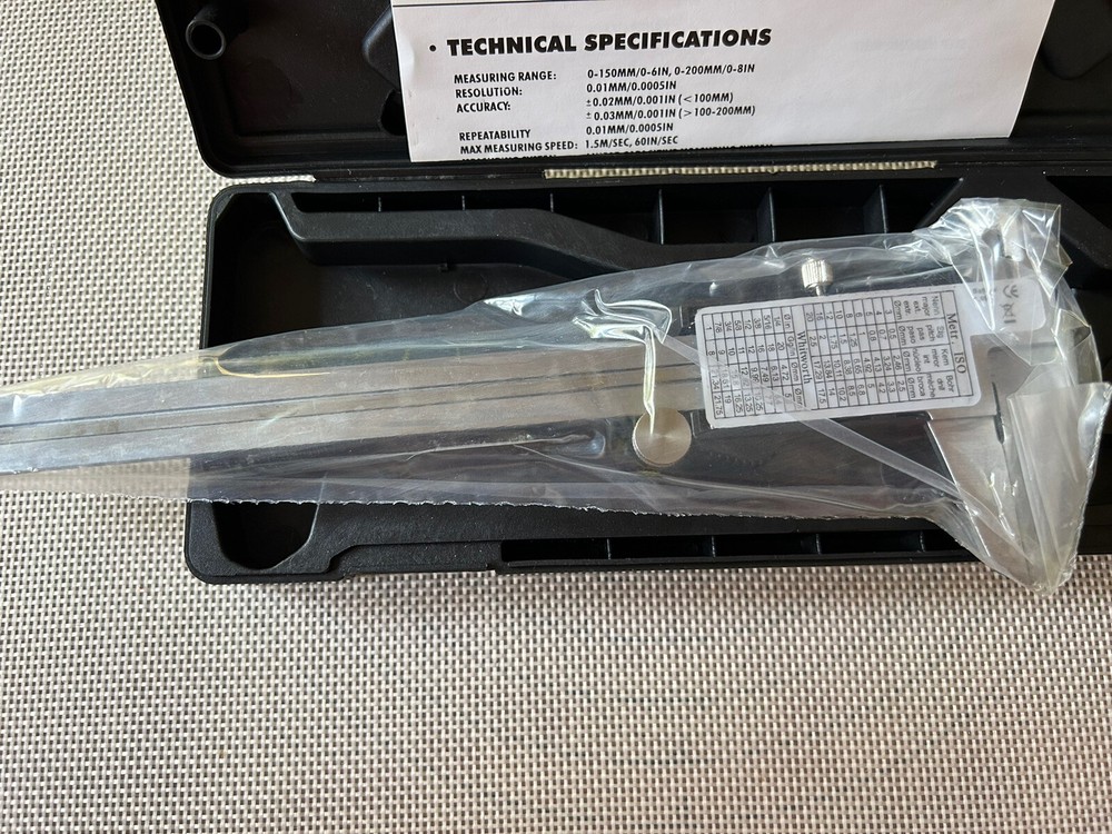 Electronic Digital Caliper 6” Stainless Hardened