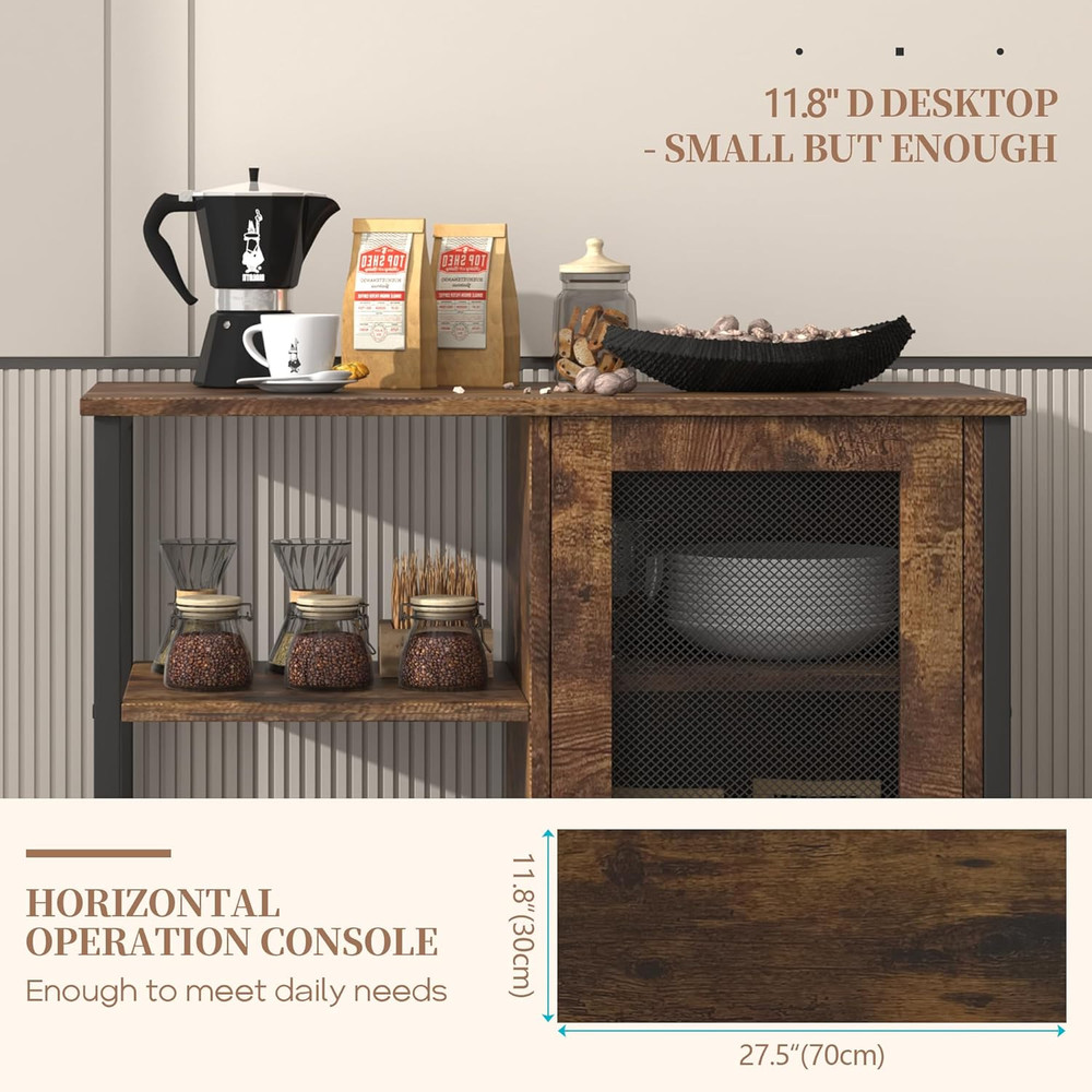 Chic Mini Coffee Bar Cabinet with Storage - Perfect for Kitchen & Dining Room