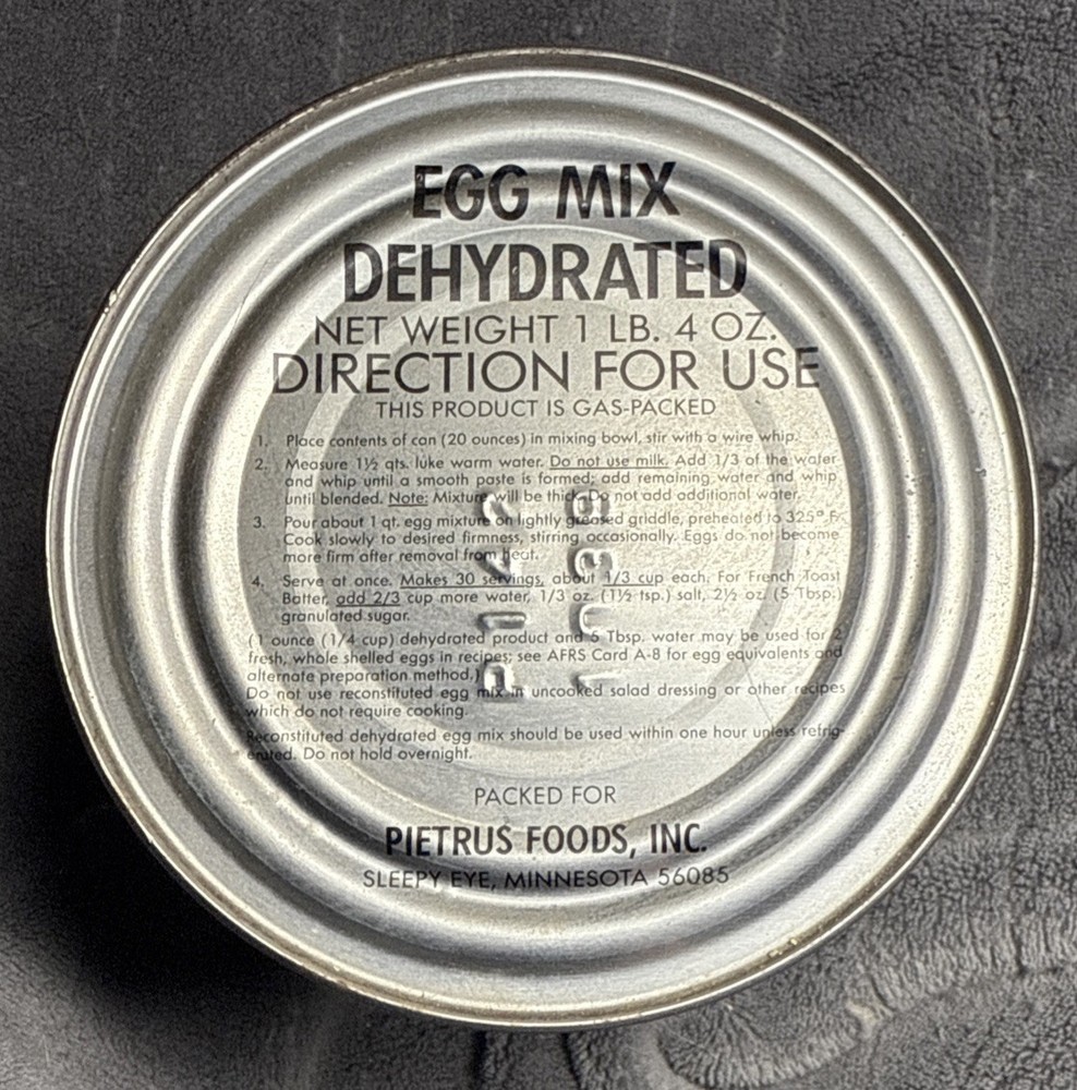 World War Two Rationed Dehydrated Egg Mix