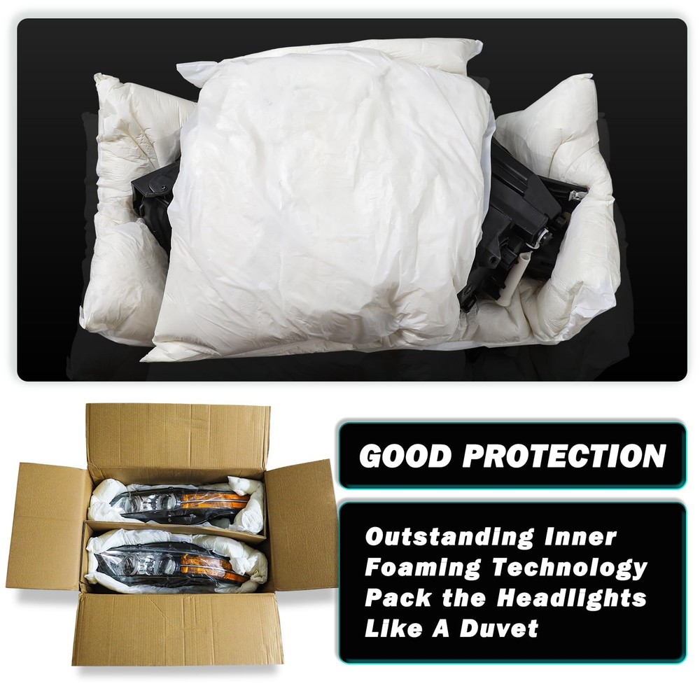 Halogen Headlight Sienna 2011-2020 Black Housing Amber Reflector