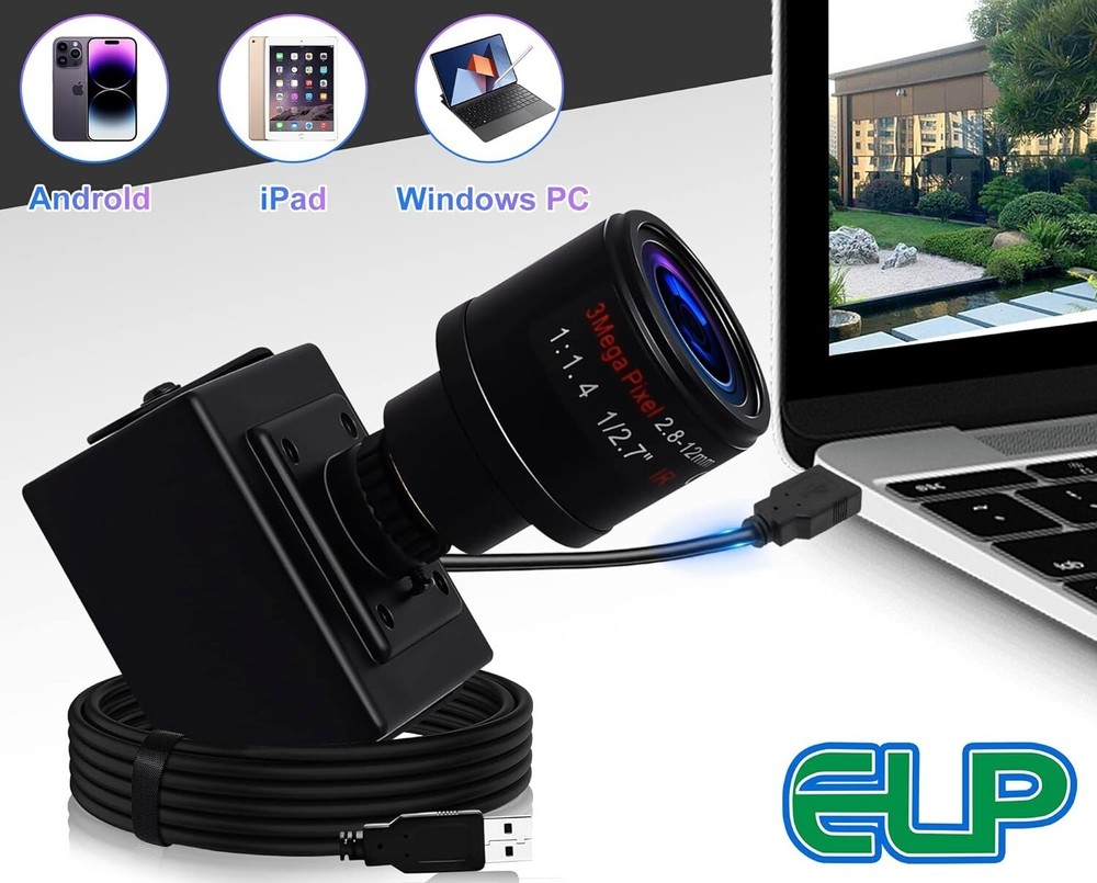 2.8-12mm Varifocal USB Camera with UVC for Android Linux Windows