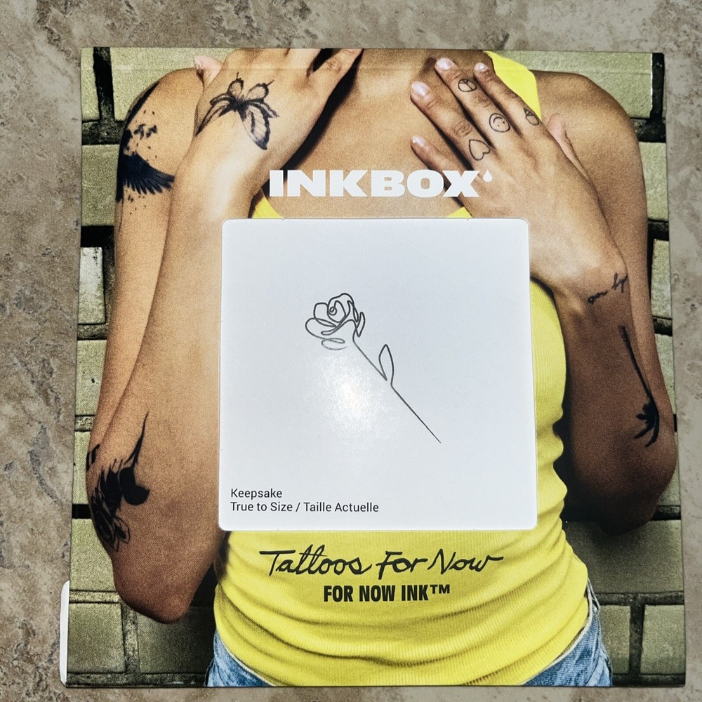 (2) Inkbox Keepsake Flower Temporary Tattoos