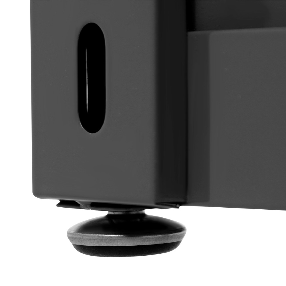 22.05lbs Black Industrial Style Container Cabinet Rectangle Iron Bedside Table