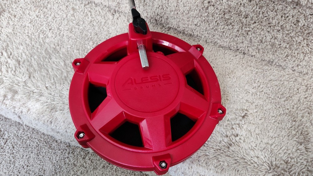 Alesis 10" Mesh Drum Pad Black/Red Nitro Max Pad. Tested Working.