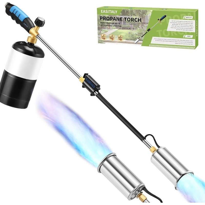 Powerful Propane Weed Torch Ergonomic Handle Multi-Purpose Outdoor Tool New