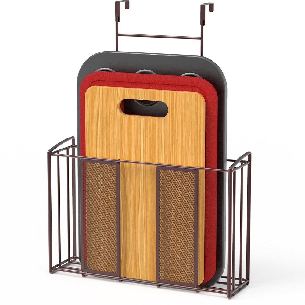 Over Cabinet Door Organizer, Mesh Bronze