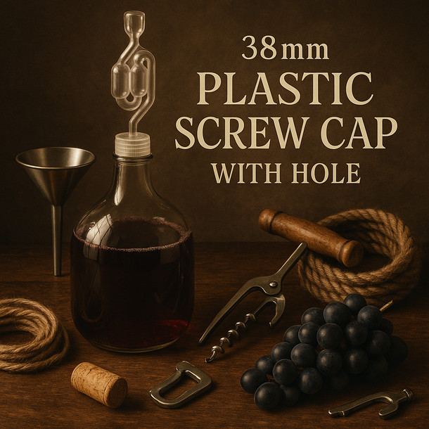 LD Carlson 38mm Plastic Screw Cap with Hole (6 count)