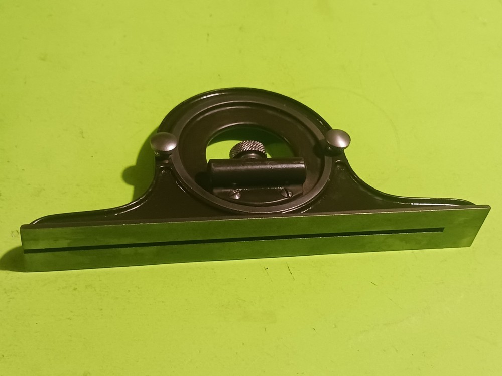 VINTAGE LUFKIN PROTRACTOR HEAD OLIVE GREEN (FOR COMBINATION SQUARE) WORK GREAT