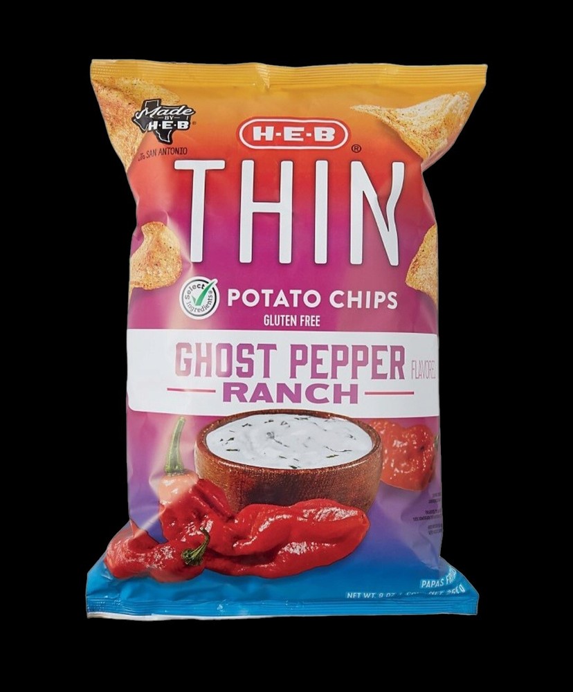 Thin Ghost Pepper Ranch Potato Chips 🔥HOT🔥 9oz Bag