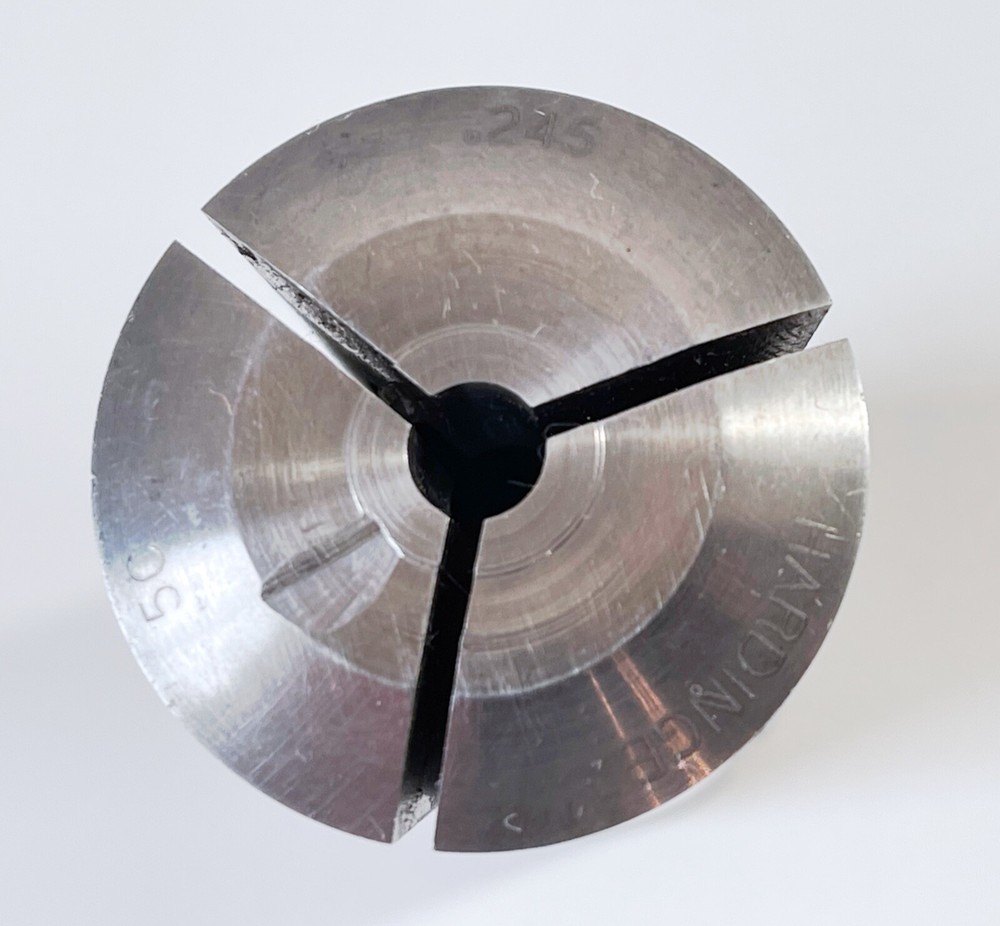 .245" HARDINGE 5C Round Collet External & Internal Threads USA Flat Top