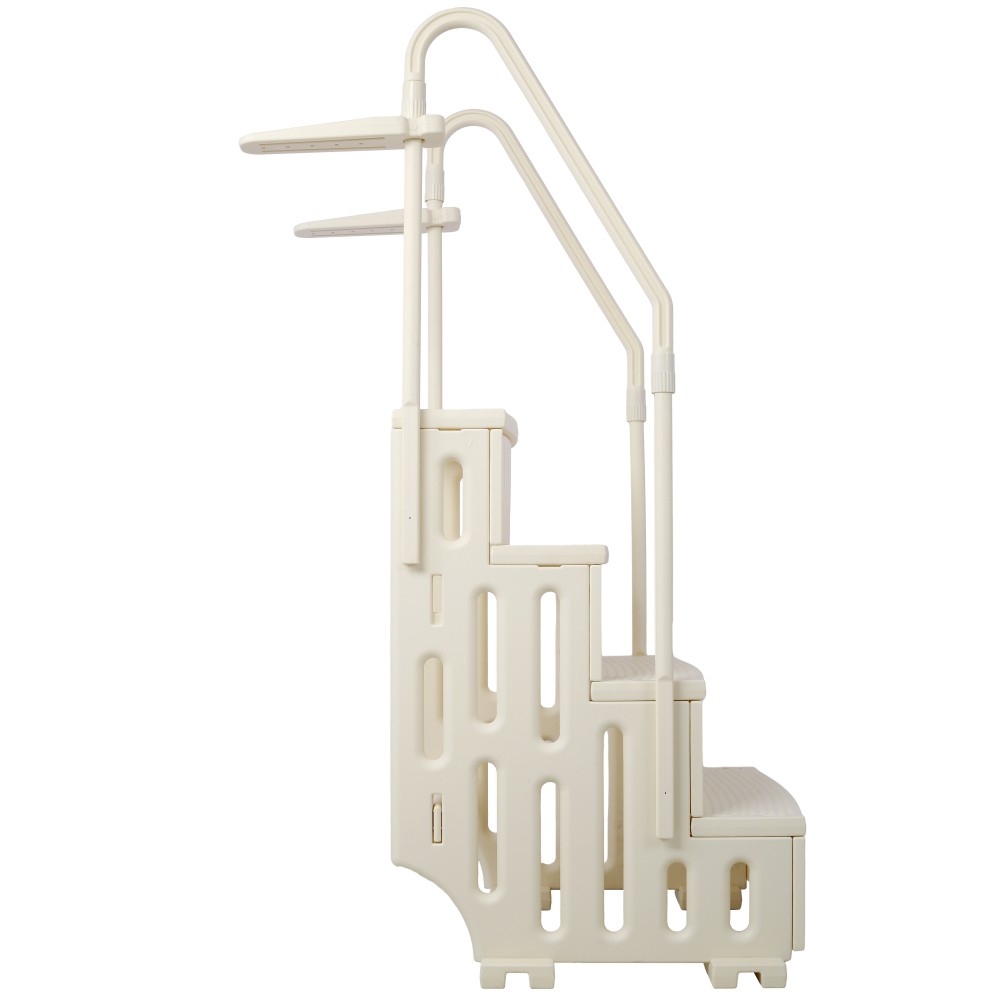 Above Ground Pool Steps with Handrails, 4-Step Entry, 400lb Capacity