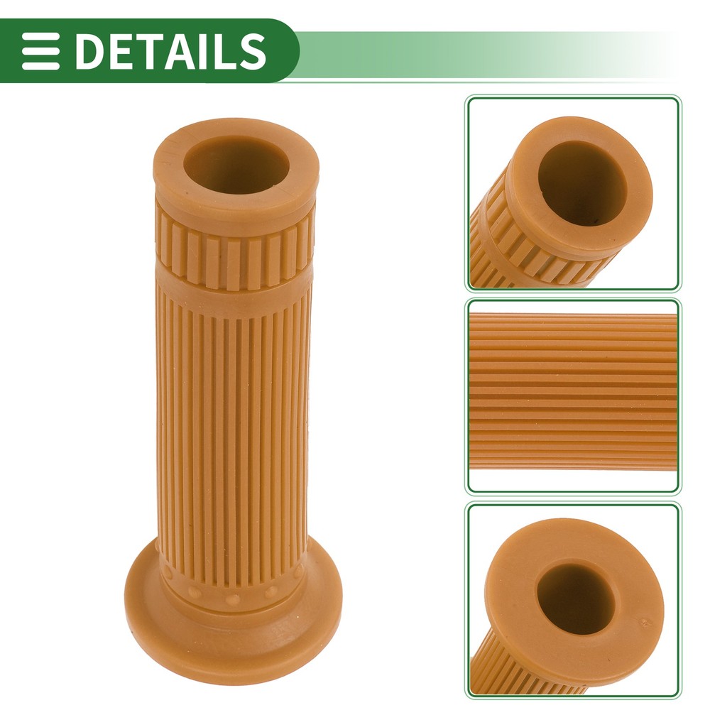 7/8" 22mm Motorcycle Knobs Handlebar Cover TPU Brown Yellow