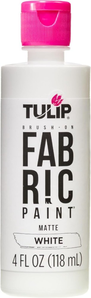 Permanent Matte White Fabric Paint, 4 oz - Create Stunning Designs with Ease