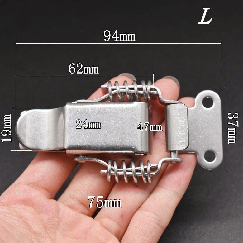 90 Degrees spring hasp Toolbox toggle latches L, Type:without Keyhole