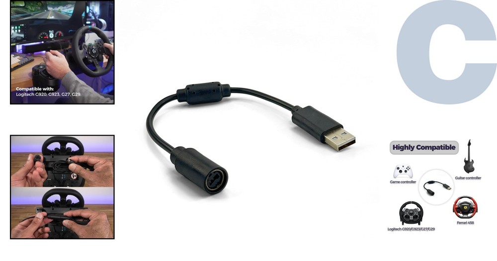 Durable USB Cable for Logitech G920 G923 G27 G29 - Enhanced Gaming Performance