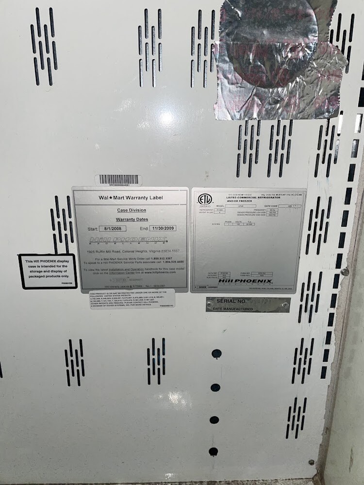 Walmart Hill Pheonix Commercial Refrigerator/Freezer