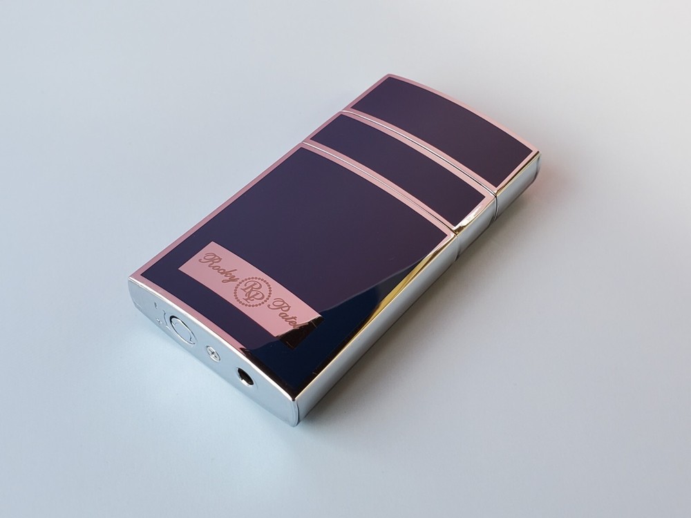 Rocky Patel H.E. Single Jet Cigar Torch Lighter - Midnight Blue & Chrome