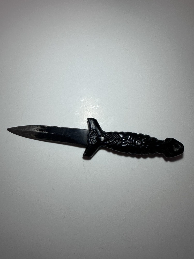 Vintage Spider Handle Mini Boot Dagger Fixed Blade Novelty Knife Gothic