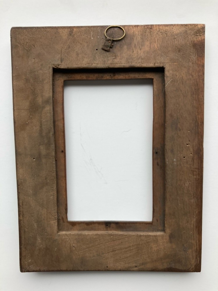 Antique Middle Eastern Silver Inlaid Frame