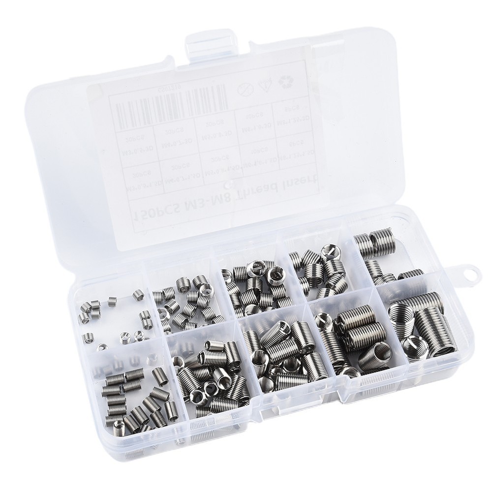 150pcs Stainless Steel Inserts Kit for Thread Repair and Enhanced Durability