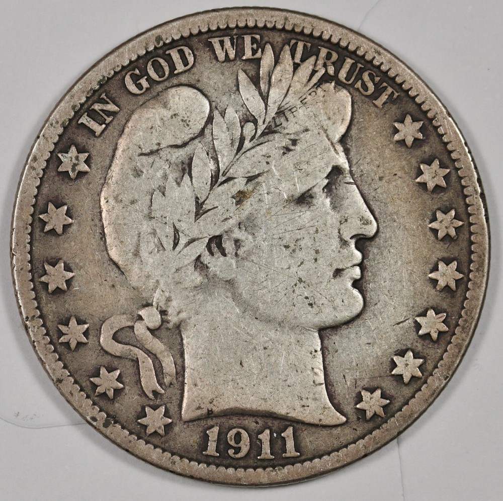 1911-s Barber Half.  Fine.   196120