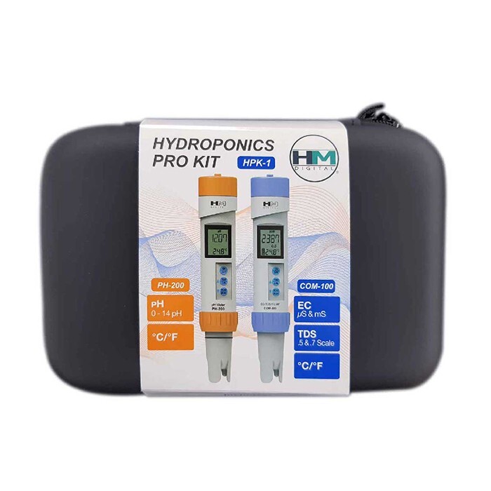 HM Digital COM-100,PH-200, Protective Case & Solutions BEST HYDRO GROWERS KIT !!