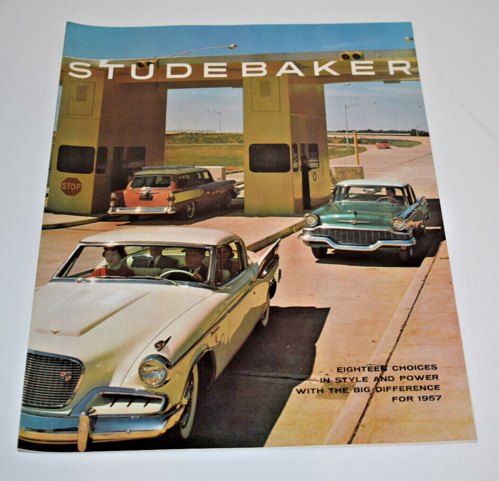Vintage 1957 Studebaker Large Foldout Sales Brochure