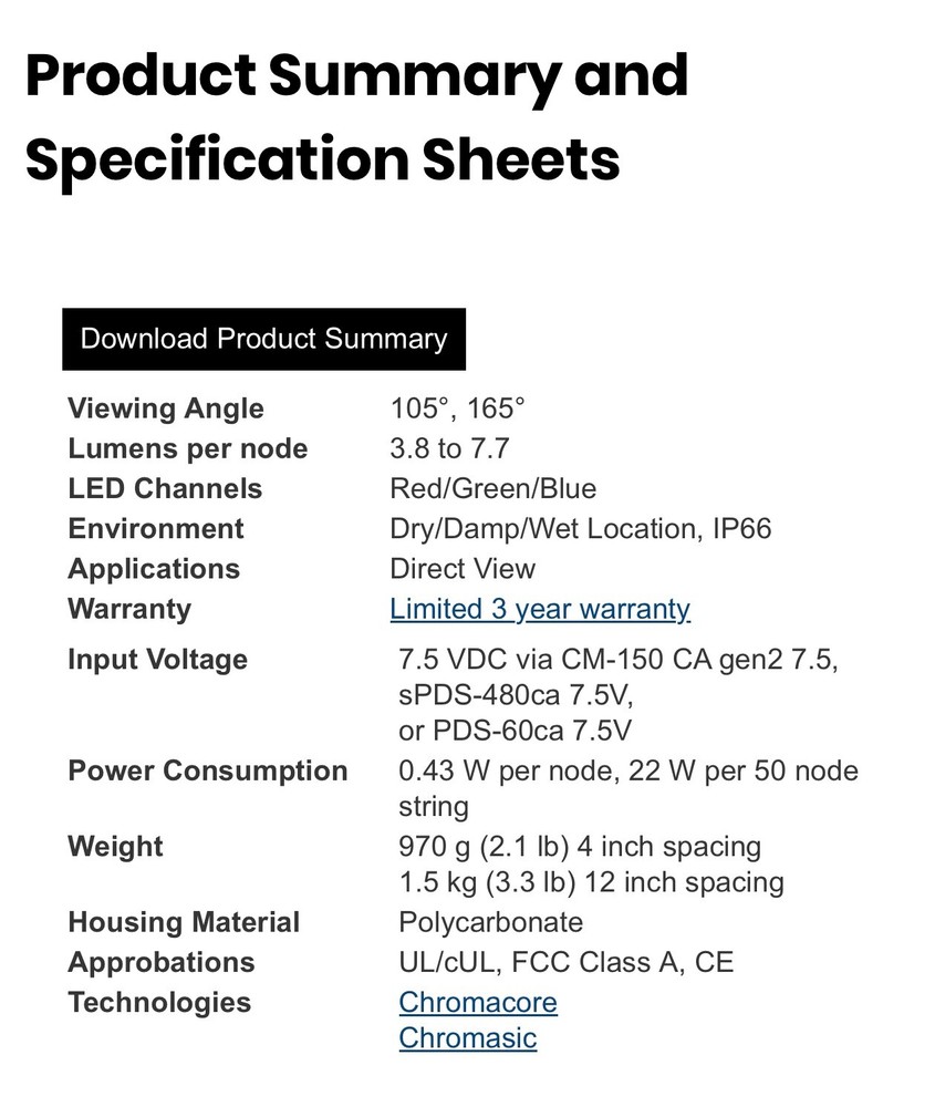 Philips color kinetics Flex Micro Gen3 Rgb