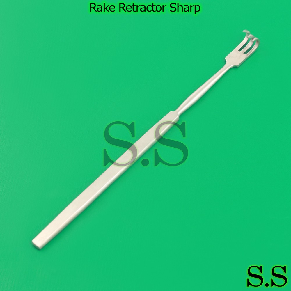Rake Retractor Sharp Prong, Surgical Instruments