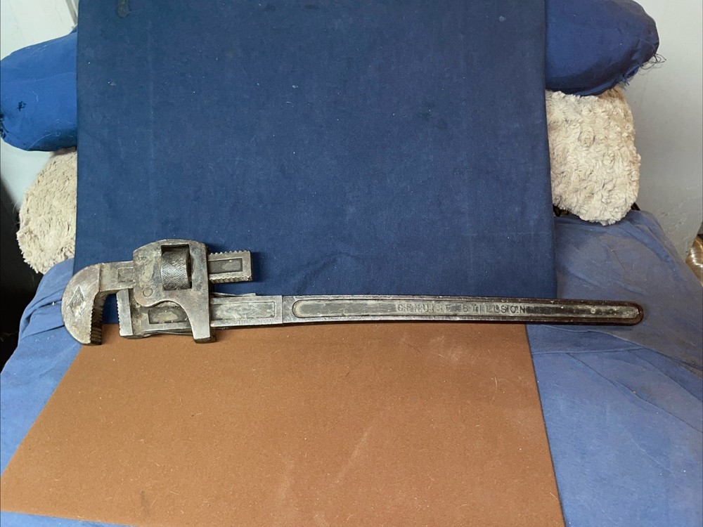 VINTAGE Walworth 24" Genuine Stillson Pipe Monkey Wrench Adjustable Working READ