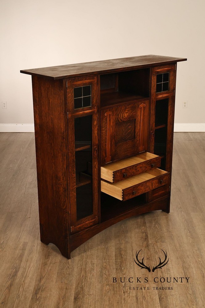 Warren Hile Studio Mission Oak Drop Front Desk