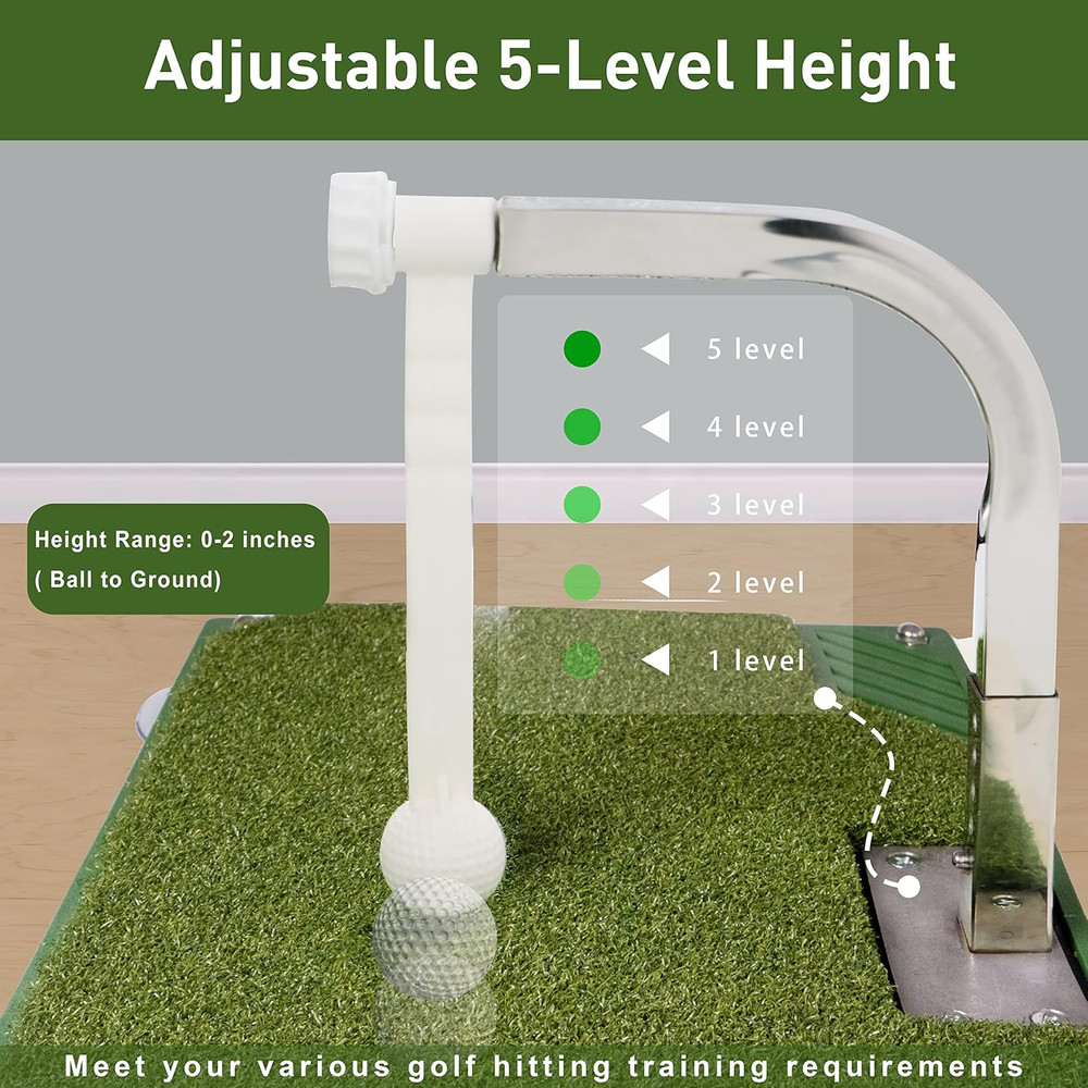 Golf Swing Trainer - Golf Training Equipment with 5 Height Adjustments - Iron an