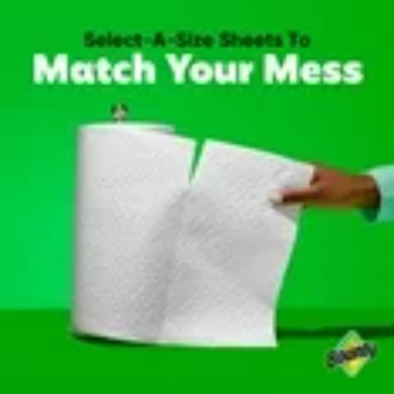 Bounty Paper Towels Select-A-Size White, 6 Mega Rolls, 164 Sheets per Roll