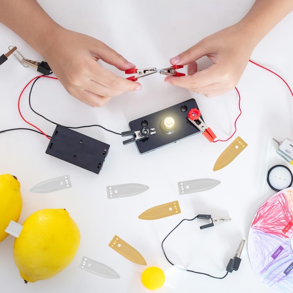 Fruit Battery Experiment Kit: 30 Zinc and Copper Strips for Electricity Learning