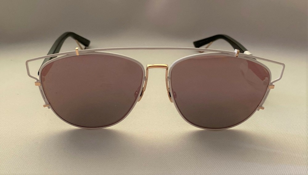 Authentic Dior Brow Bar Sunglasses Technologic XG9AP White w/Black 57mm (14-14)