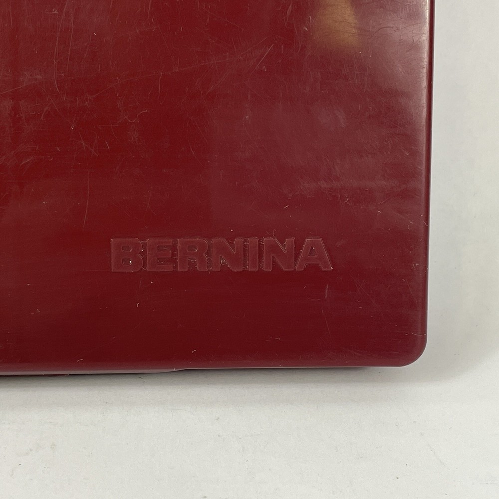 Vintage Bernina Sewing Accessory Box Case Red Needles Ruler