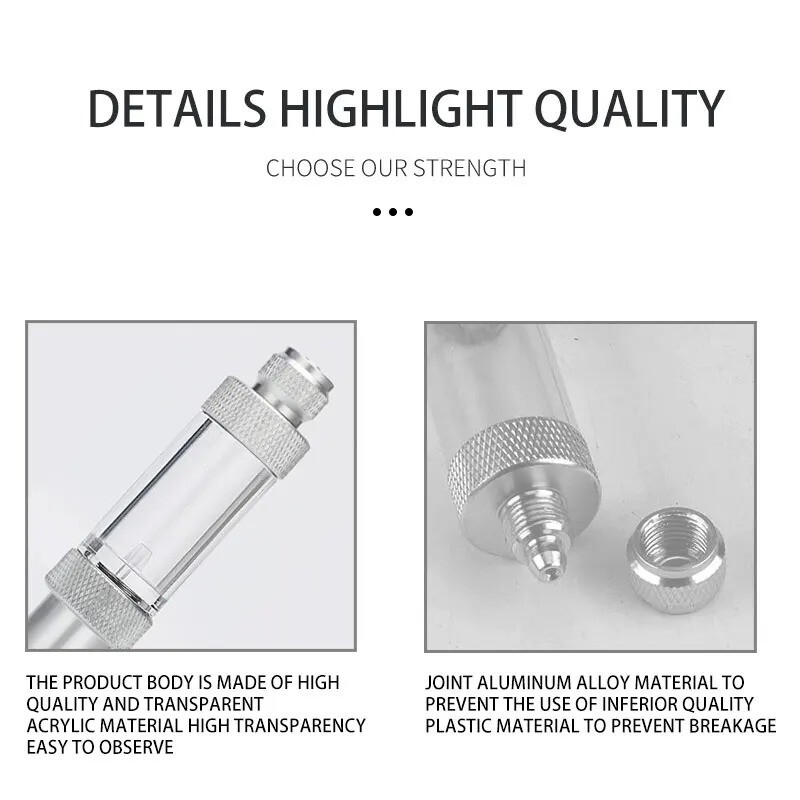 Aquarium Check Valve Regulator Diffuser Reactor Dual Head CO2 Bubble Counter