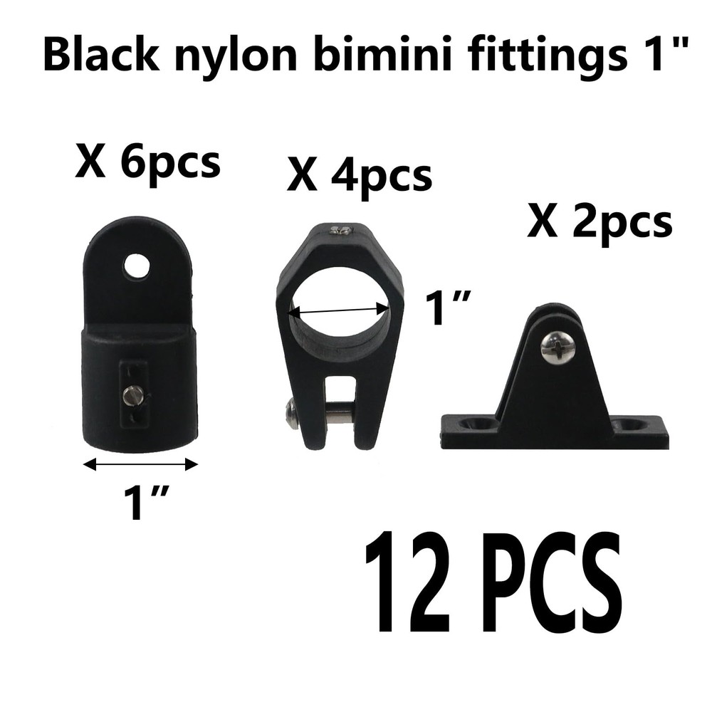 Semetall Bimini Top Fitting Hardware Set 1"(25mm)