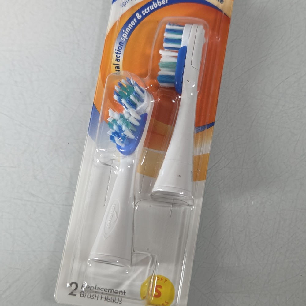 Spinbrush Pro Clean Replacement Brush Heads Soft Bristles 2-Pack