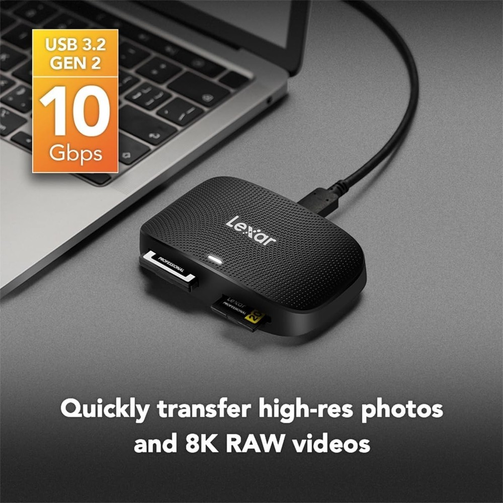 High-Speed CFexpress Type B / SD Card Reader: Perfect for 8K Video Transfer