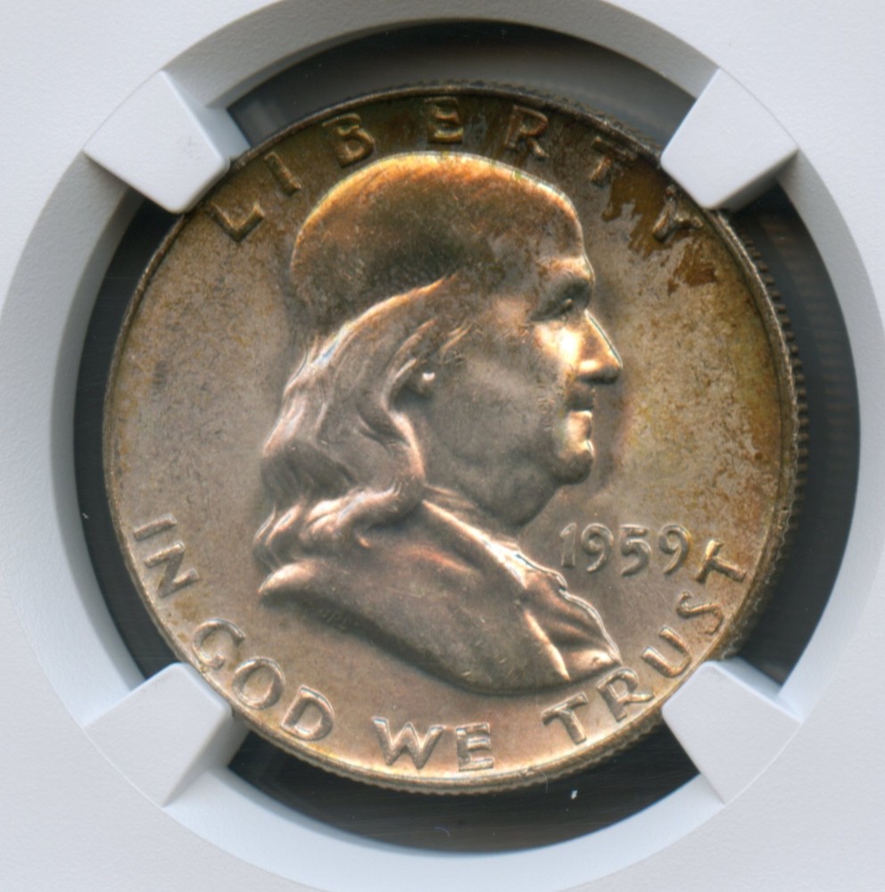 1959 Franklin Silver Half Dollar NGC MS 65 FBL