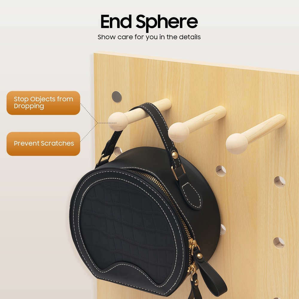 Wood Pegboard Combination Wall Organizer Kit Wooden Display Pegboard Panel